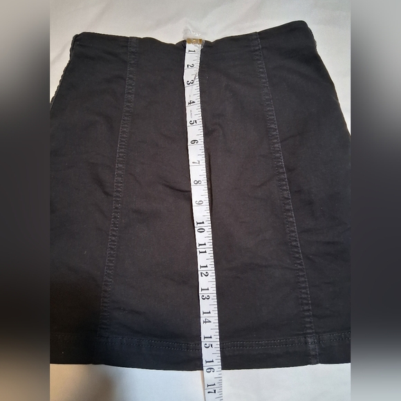 Free People Black High-Rise Denim Mini Skirt – Size 4 - Picture 8 of 8